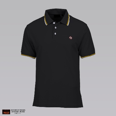Picture of Shohure Black Color Short Sleeve Polo Tshirt