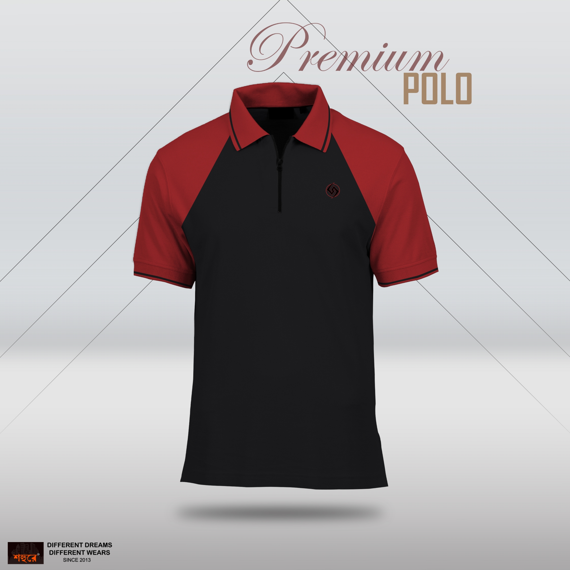 Picture of Shohure Black Color Lycra Pk Short Sleeve Polo Tshirt