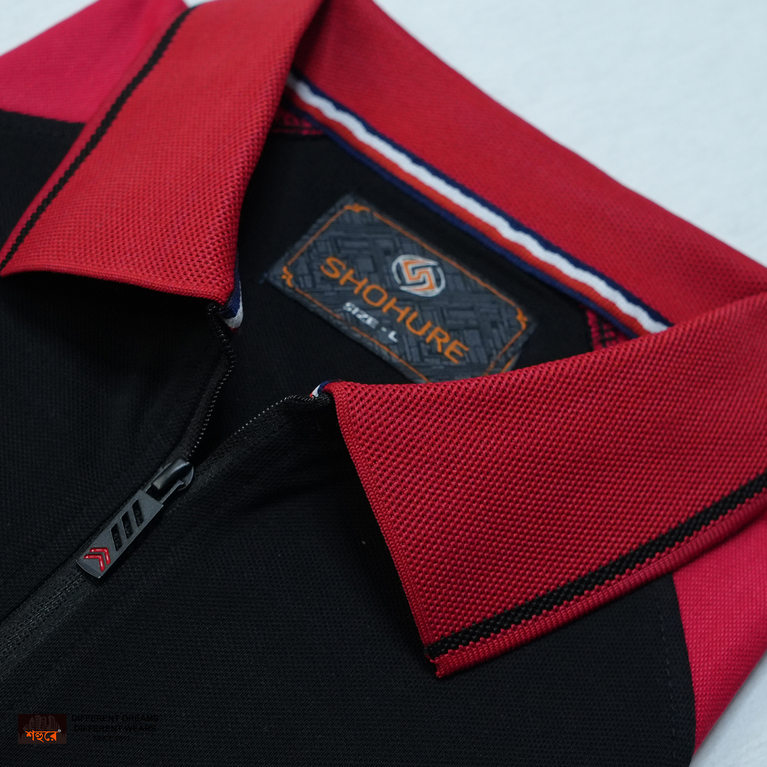 Picture of Shohure Black Color Lycra Pk Short Sleeve Polo Tshirt