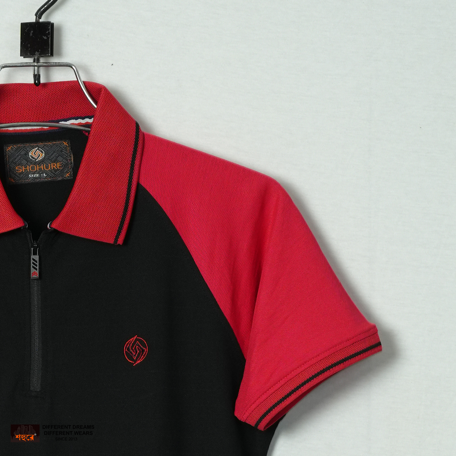 Picture of Shohure Black Color Lycra Pk Short Sleeve Polo Tshirt