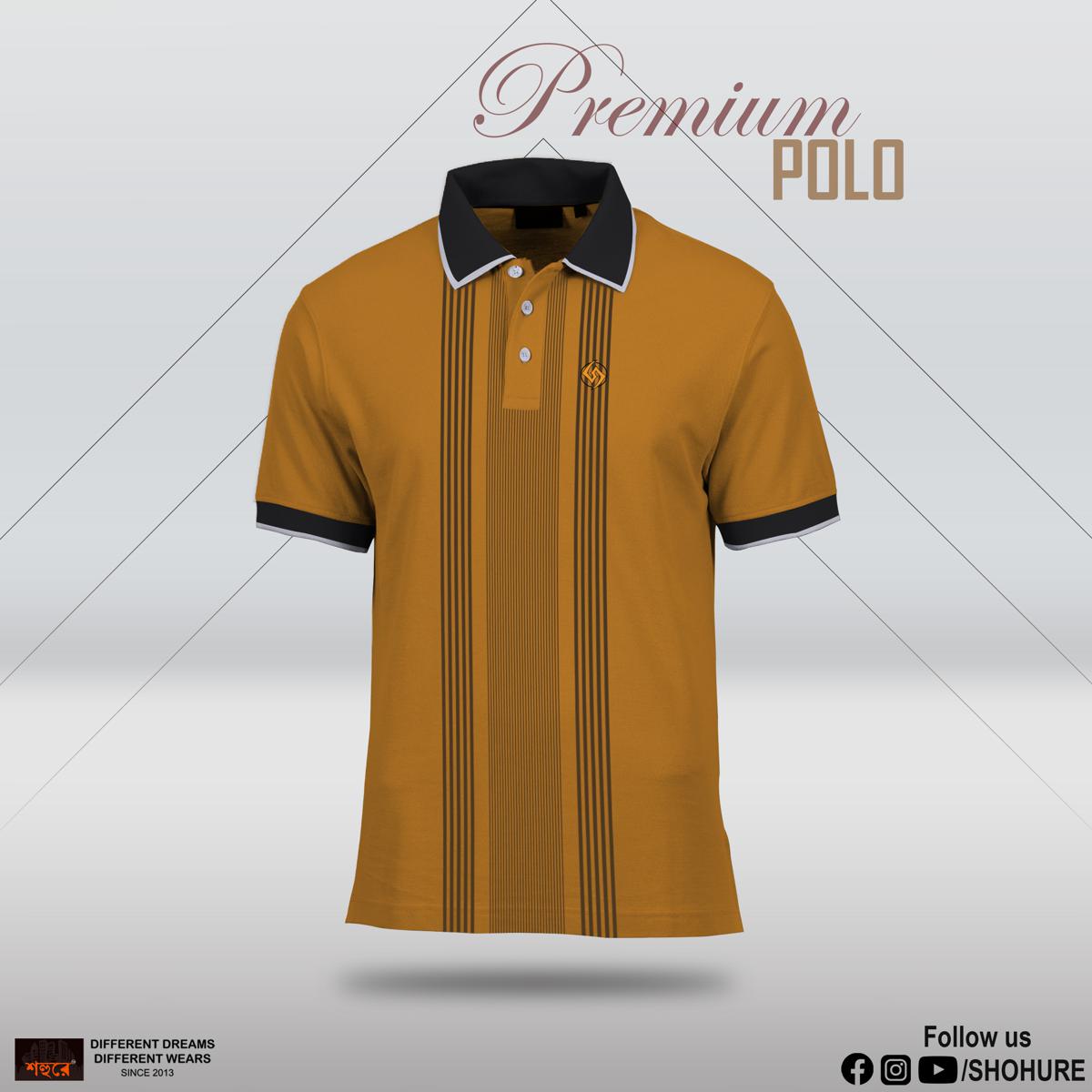 Picture of Shohure Yellow Color Lycra Pk Short Sleeve Polo Tshirt