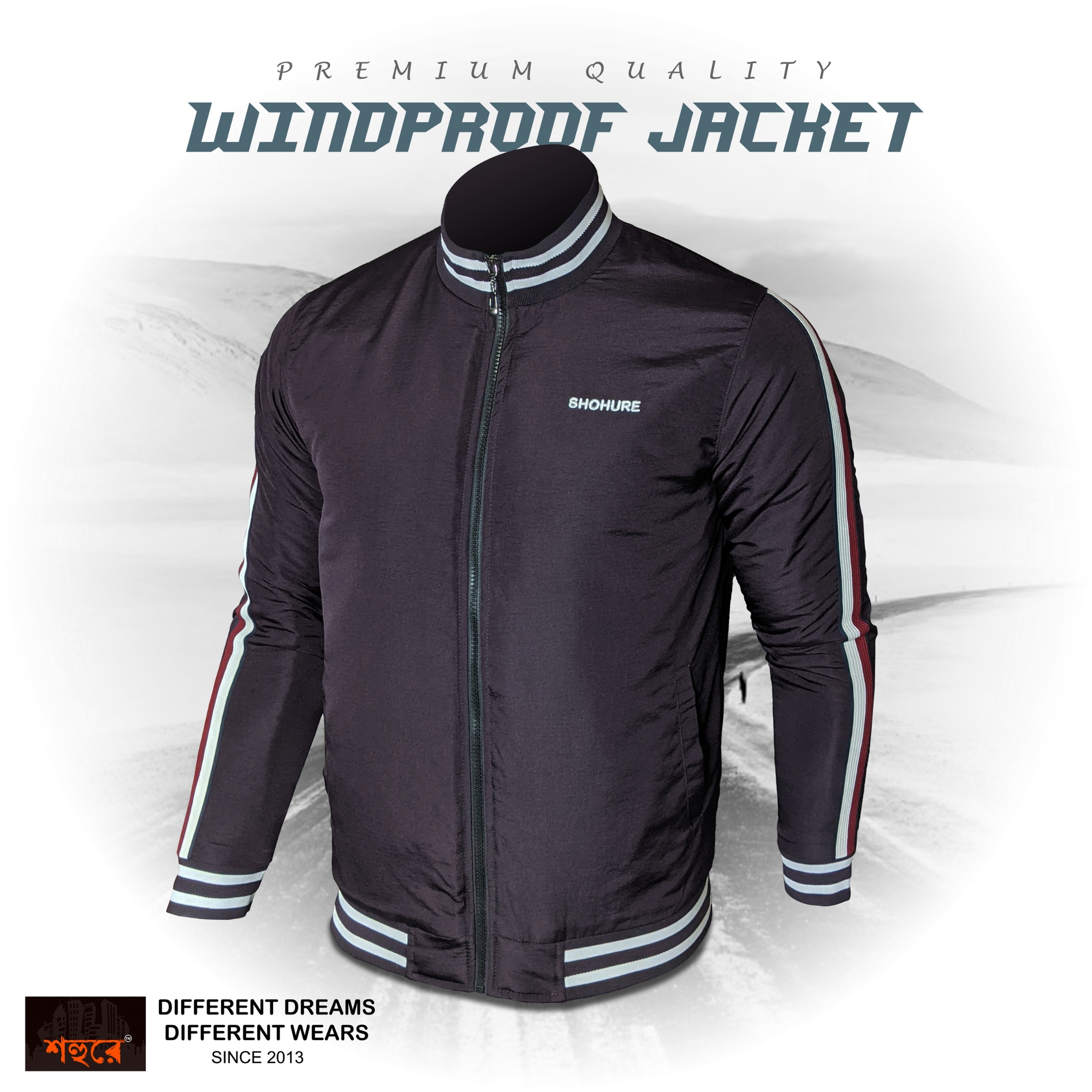 Picture of Coffee Color Double part air proof jacket