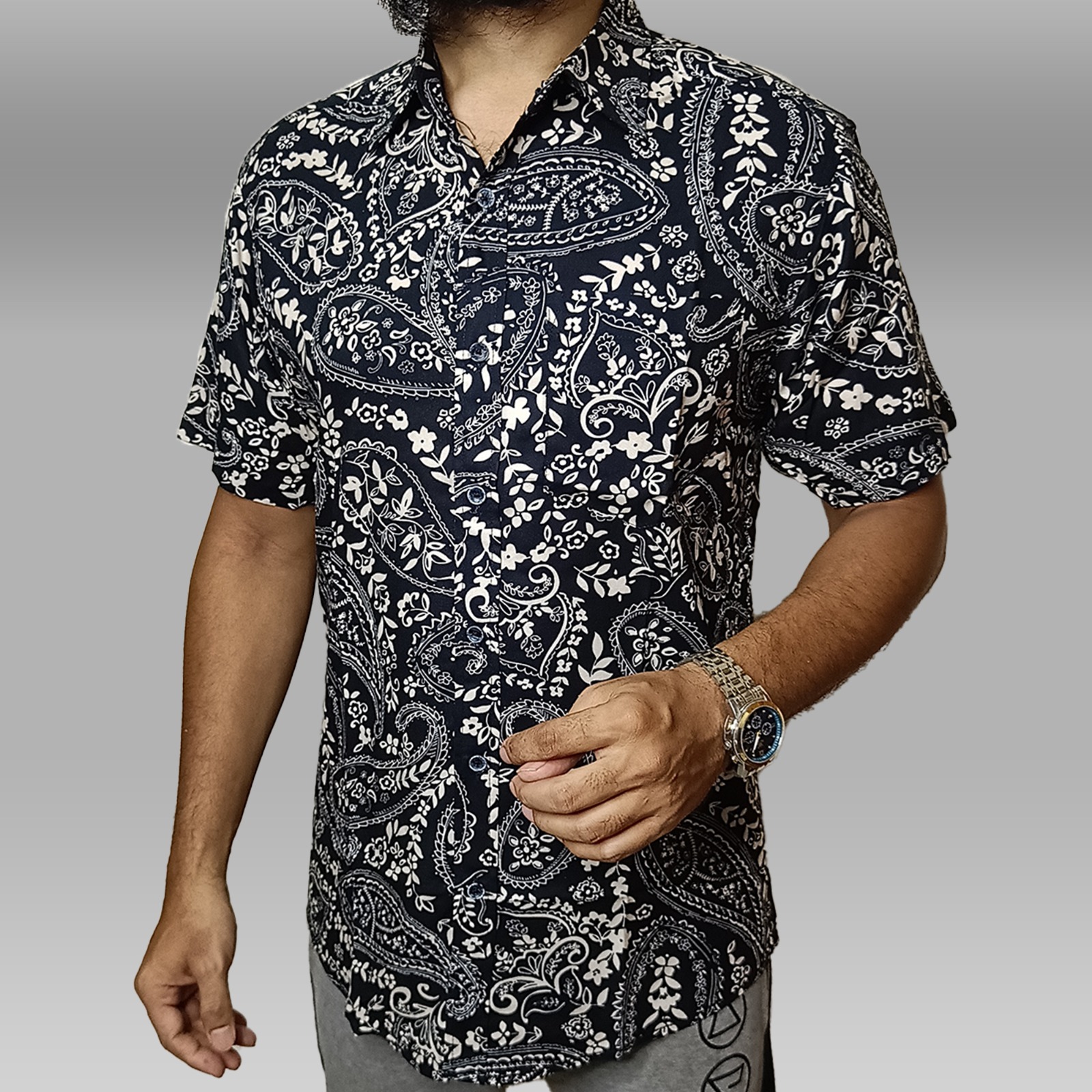 Picture of Shohure Pure Linen Half Sleeve Shirt