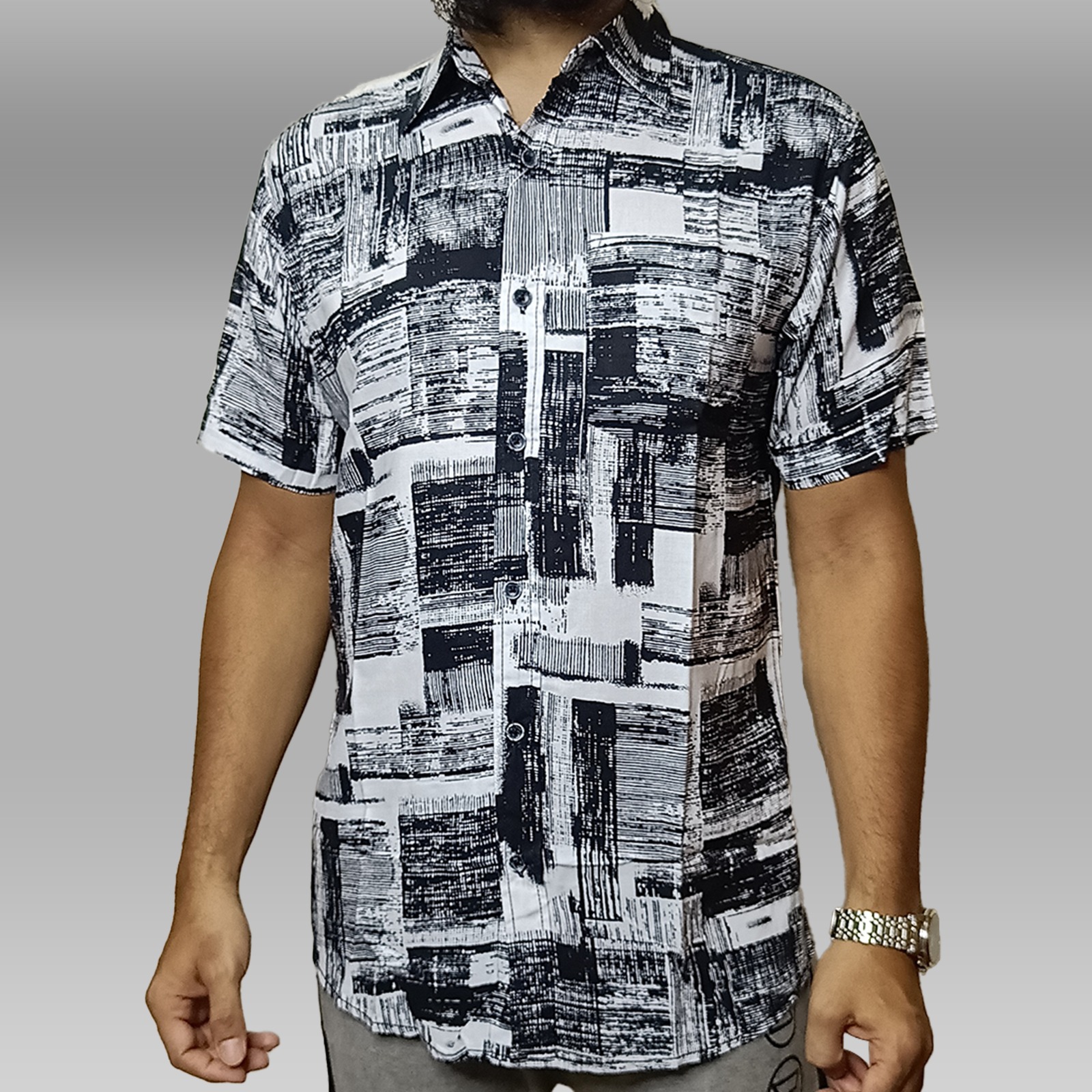 Picture of Shohure Linen Fabric Half Sleeve Shirt