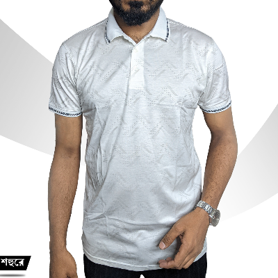 Picture of Shohure White Color China Imported Mercerised Fabric Polo Tshirt