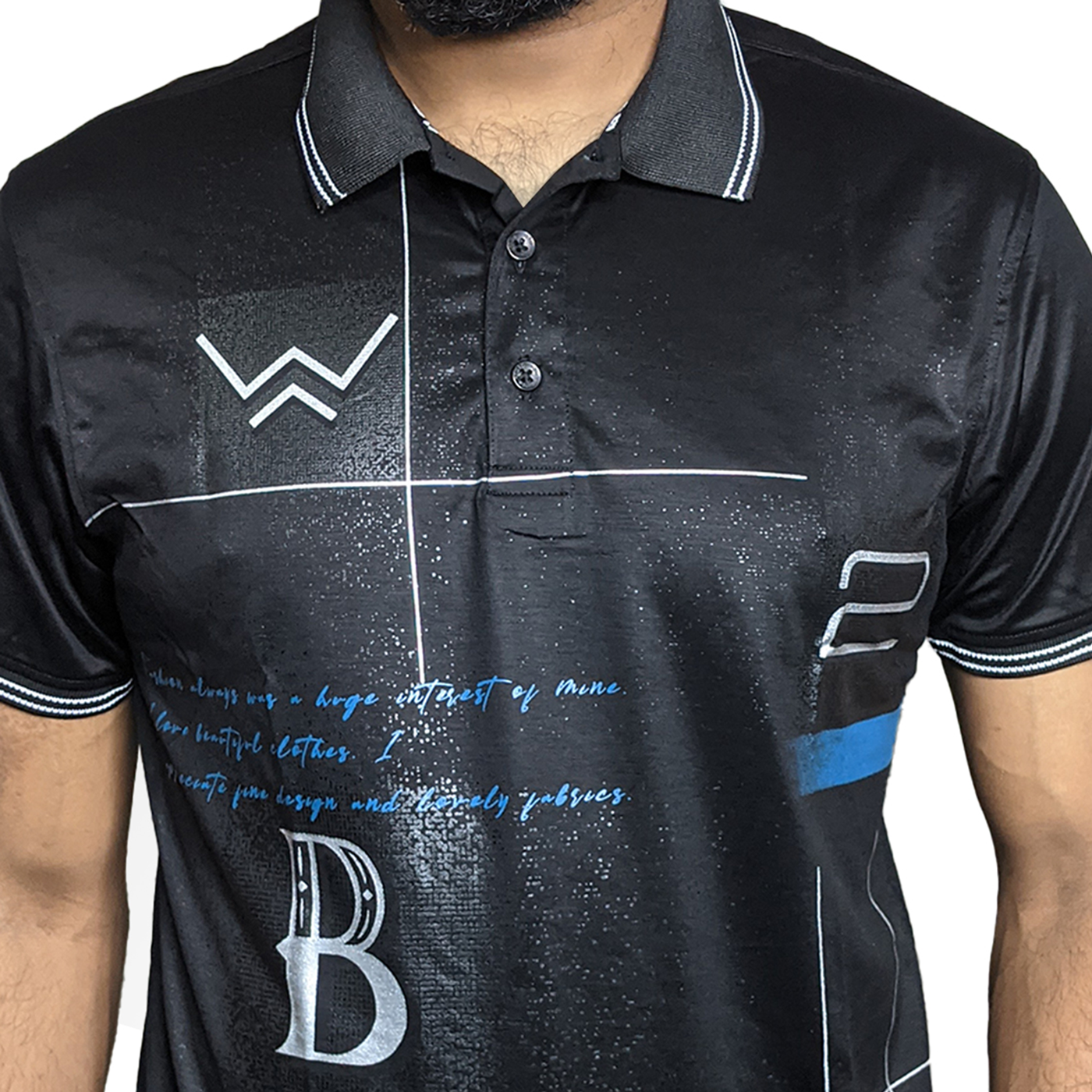 Picture of Shohure Black Color China Imported Mercerised Fabric Polo Tshirt