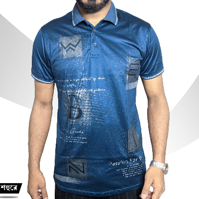 Picture of Shohure Petrol Blue Color China Imported Mercerised Fabric Polo Tshirt