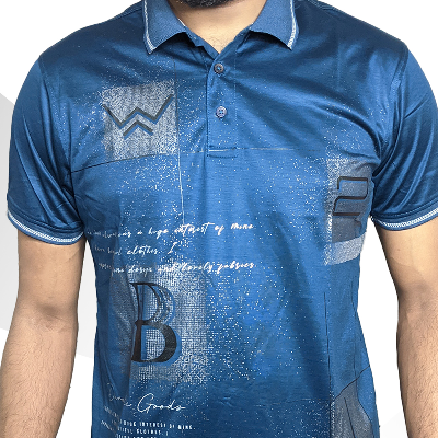 Picture of Shohure Petrol Blue Color China Imported Mercerised Fabric Polo Tshirt
