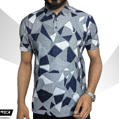 Picture of Shohure Grey Color China Imported Jacquard Fabric Polo Tshirt