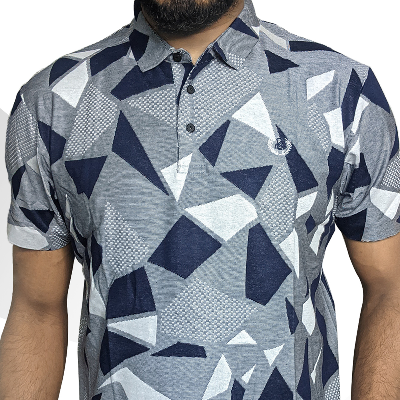 Picture of Shohure Grey Color China Imported Jacquard Fabric Polo Tshirt