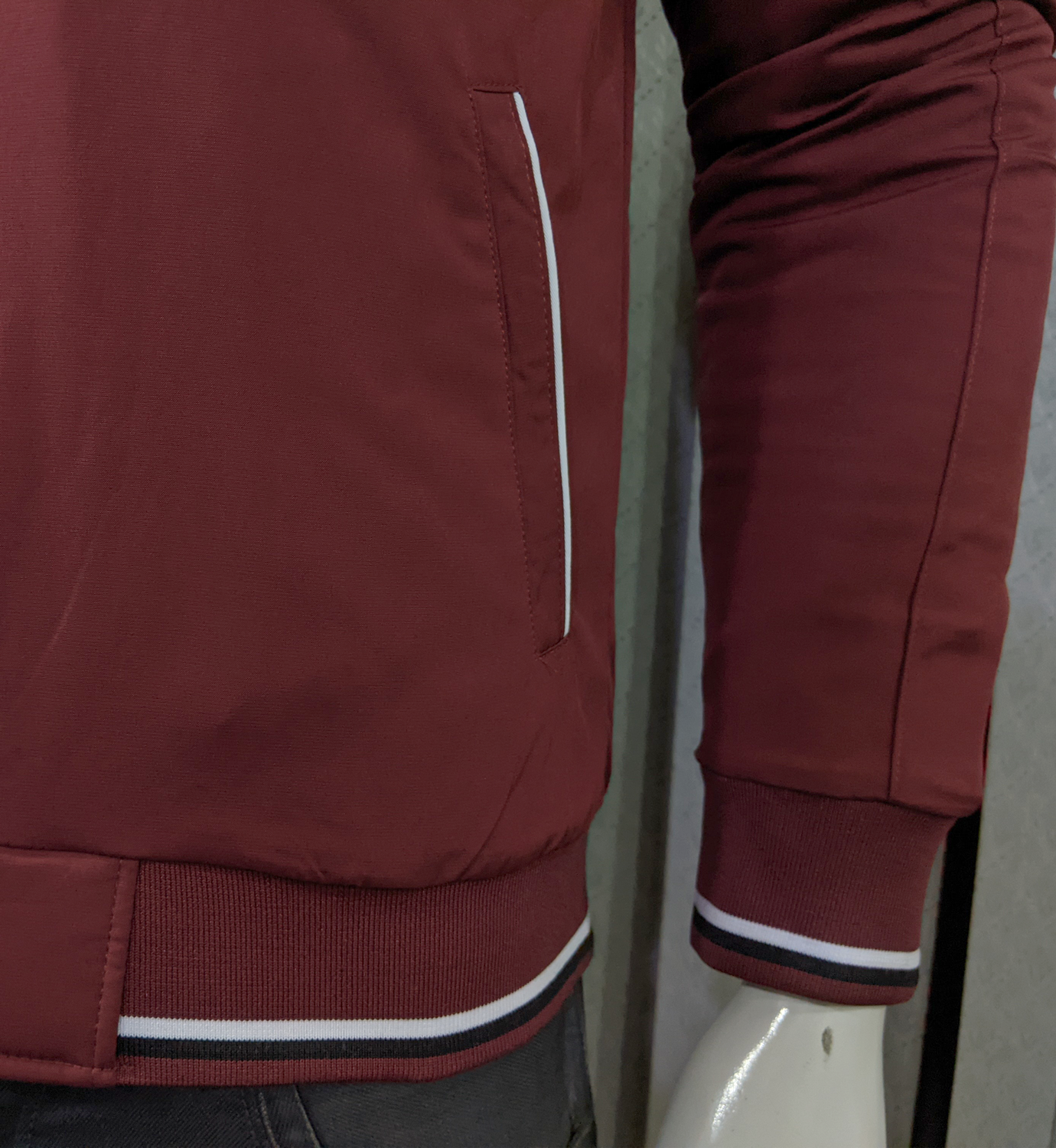 Picture of Maroon Color Double part air proof jacket