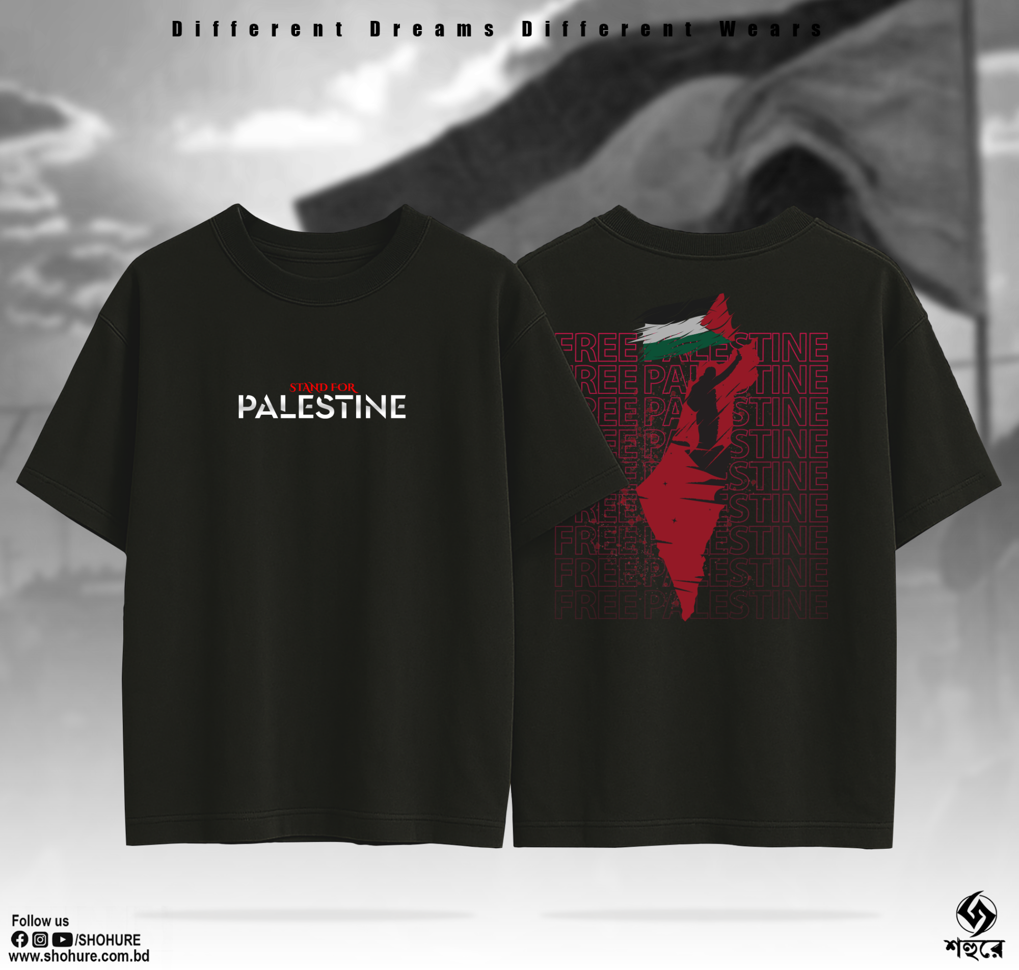 Picture of Free Palestine Drop Shoulder by Shohure