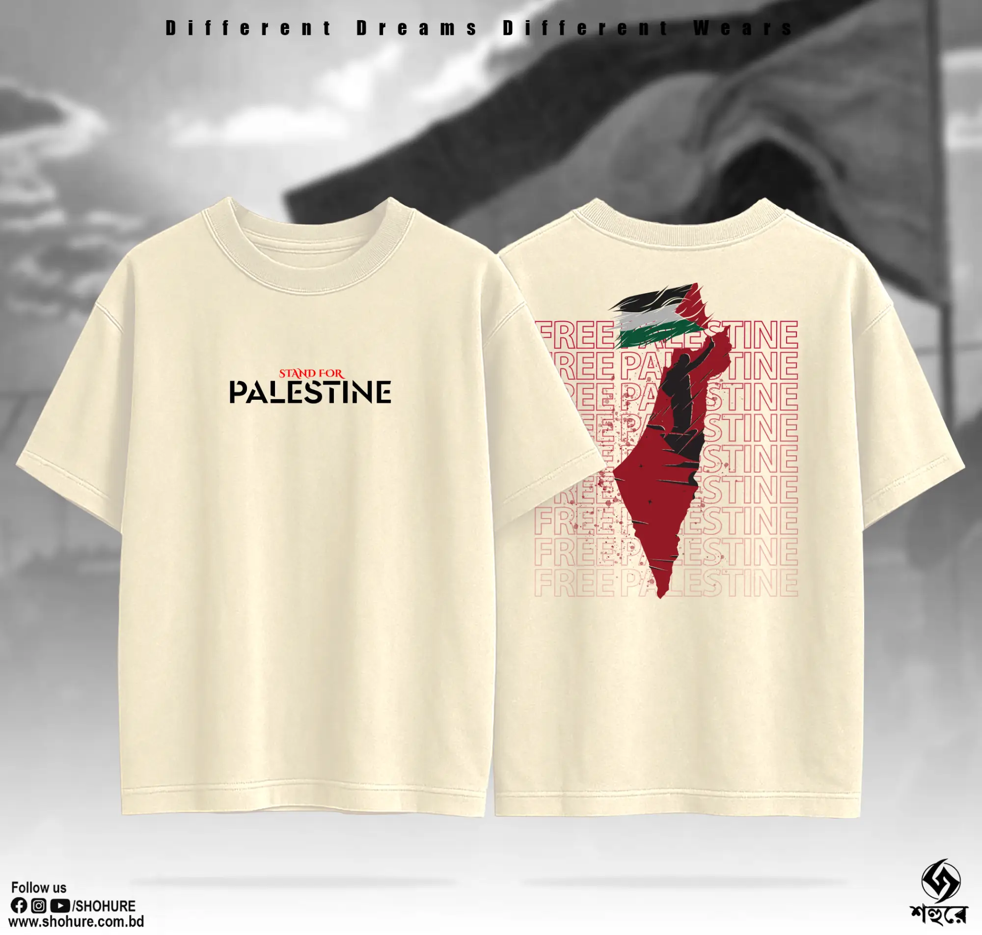Picture of Free Palestine Drop Shoulder by Shohure