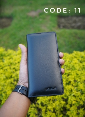 Picture of LUXIO Classic Long Wallet for Men – Black Premium Genuine Leather, Multi-Card Slot, Slim & Stylish Money Bag | Minimalist Leather Wallet for Men