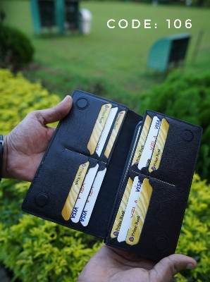 Picture of LUXIO Classic Long Wallet for Men – Black Premium Genuine Leather, Multi-Card Slot, Slim & Stylish Money Bag | Minimalist Leather Wallet for Men