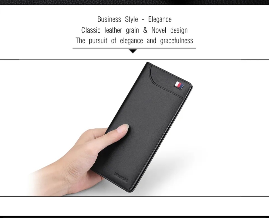 Picture of Mobile Cover and Card Holder Long Wallet - Black