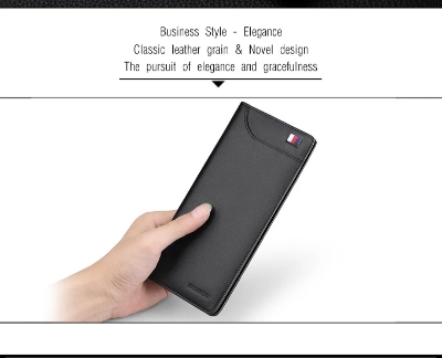 Picture of Mobile Cover and Card Holder Long Wallet - Black