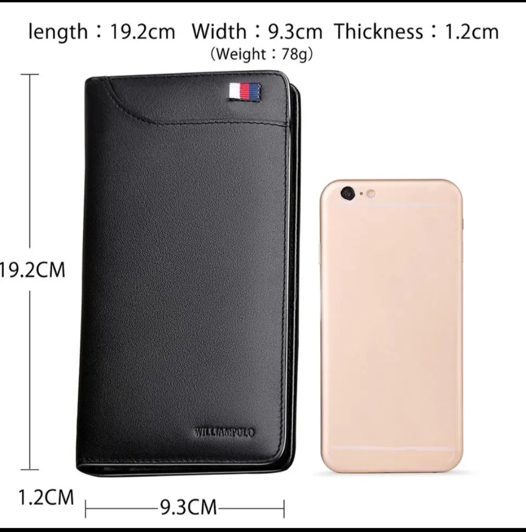 Picture of Mobile Cover and Card Holder Long Wallet - Black