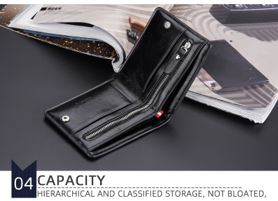 Picture of High Quality Full Grain pu Leather Wallet For Men - Jet Black