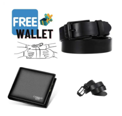 Picture of Black Leather Formal Belt For Men - Belt For Men