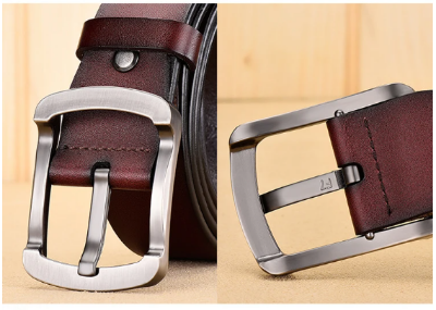 Picture of Leather belt for men top quality male casual pin bakle belt - Contains enduring appeal and value - Creative and unique design elements