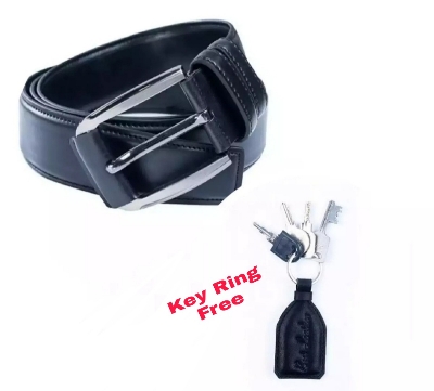 Picture of Black Leather Formal Belt For Artificial Leather new collection brown Belt For Men 2024 (Key Ring FREE)
