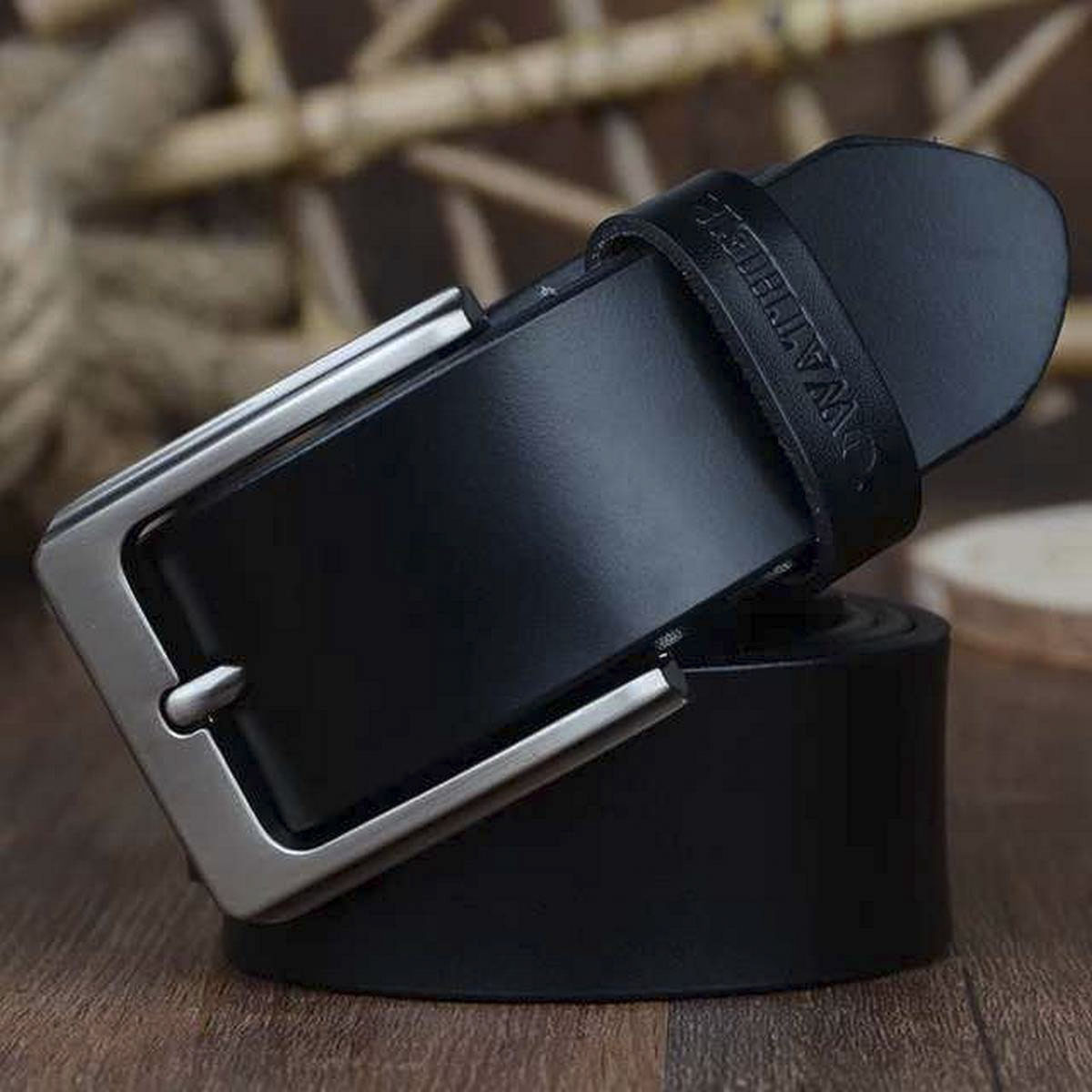 Picture of Long Lasting Black Artificial Leather Belt For Artificial Leather new collection brown Belt For Men 2024