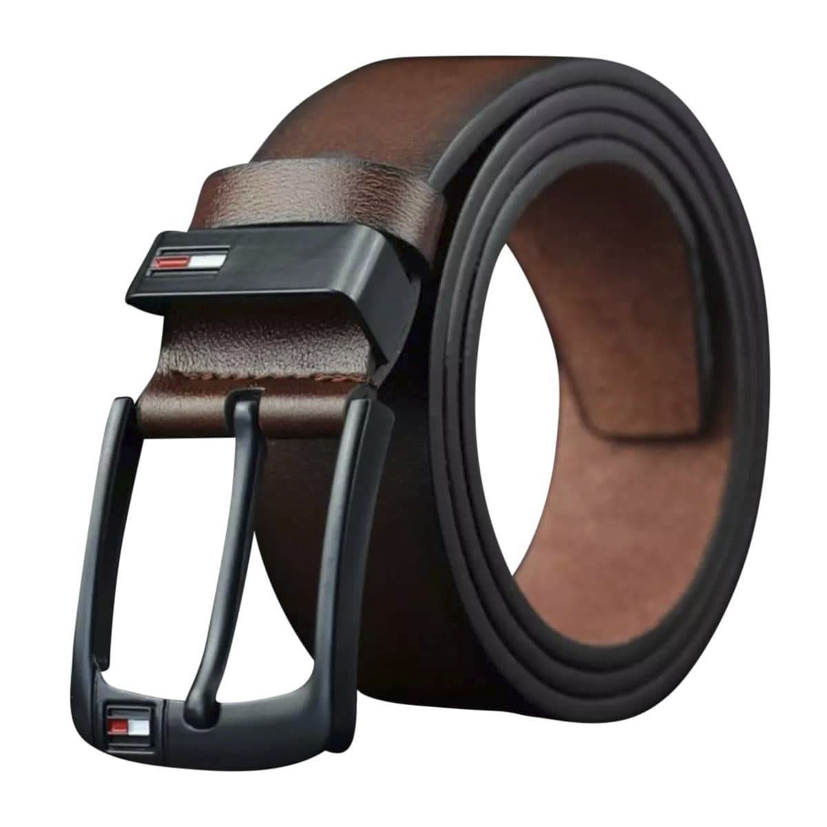 Picture of Chocolate Stylist Casual Belt For Artificial Leather new collection brown Belt For Men 2024 - Belt For Artificial Leather new collection brown Belt For Men 2024