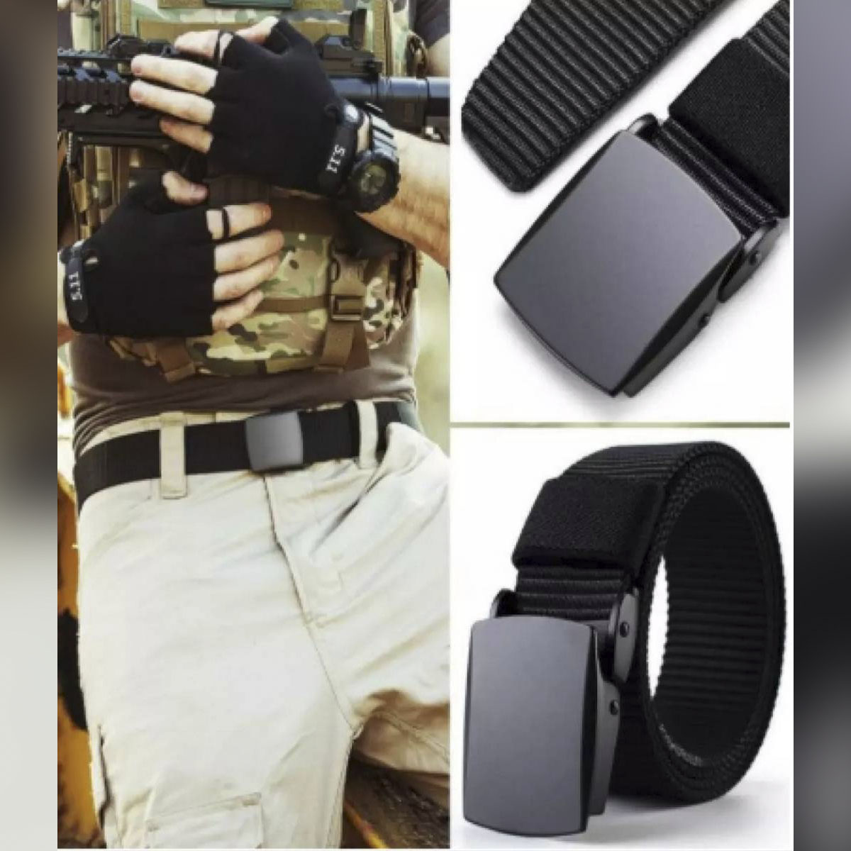 Picture of Canvas Hot Tactical Casual Belts Artificial Leather new collection brown Belt For Men 2024's Fashion Wild Korean Thicken Long Cloth Belts Male Knitted Waistband Ceintures Polyester - Belt For Artificial Leather new collection brown Belt For Men 2024