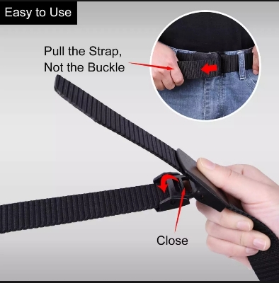 Picture of Fashionable High Quality Artificial Leather new collection brown Belt For Men 2024 Black Nylon Belt Outdoor Automatic Buckle Canvas Belts