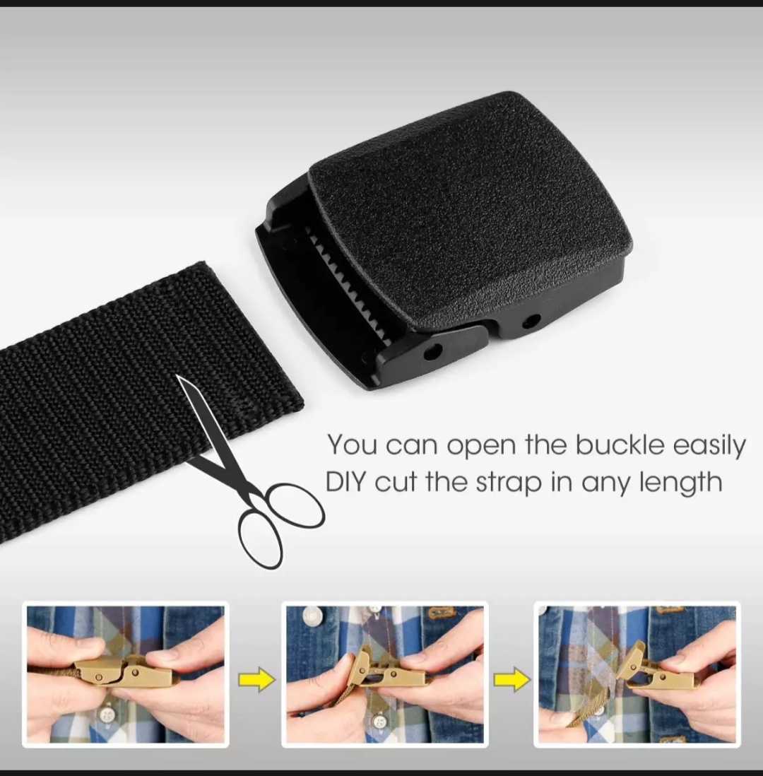 Picture of Fashionable High Quality Artificial Leather new collection brown Belt For Men 2024 Black Nylon Belt Outdoor Automatic Buckle Canvas Belts