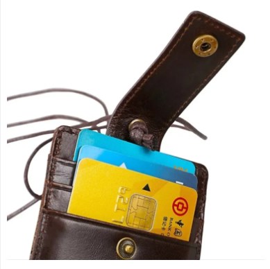 Picture of Men & Women Black Color Cow Leather Card Holder