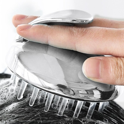 Picture of 1pcs Silicone Scalp Massager Shampoo Brush Hair Washing Comb Relieve Fatigue Bath SPA Relax Shower Hair Salon Hairdressing