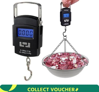 Picture of Digital Hanging Weight Scale, Portable Hanging Electronic Hook Scale-Black - Weight Machine Digital