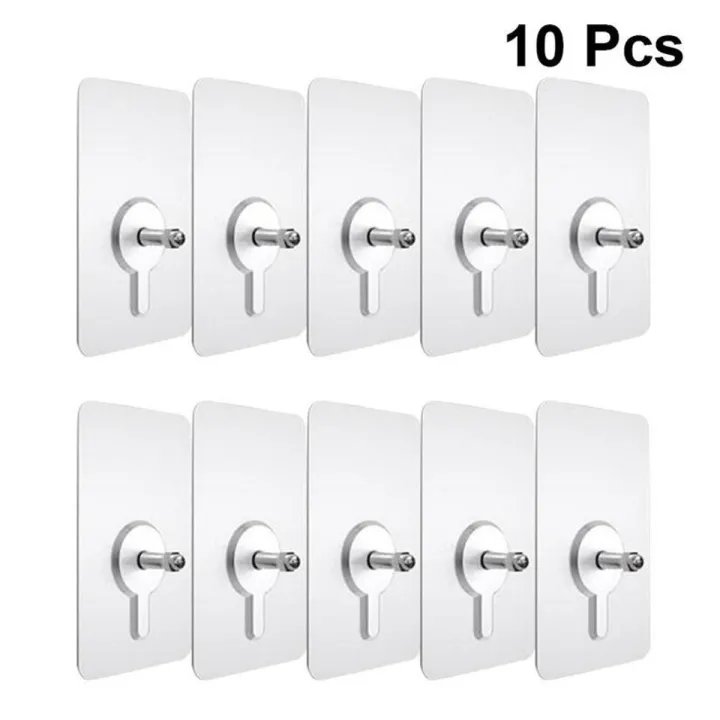 Picture of 10pcs Strong Self Adhesive Punch Free Wall Hooks