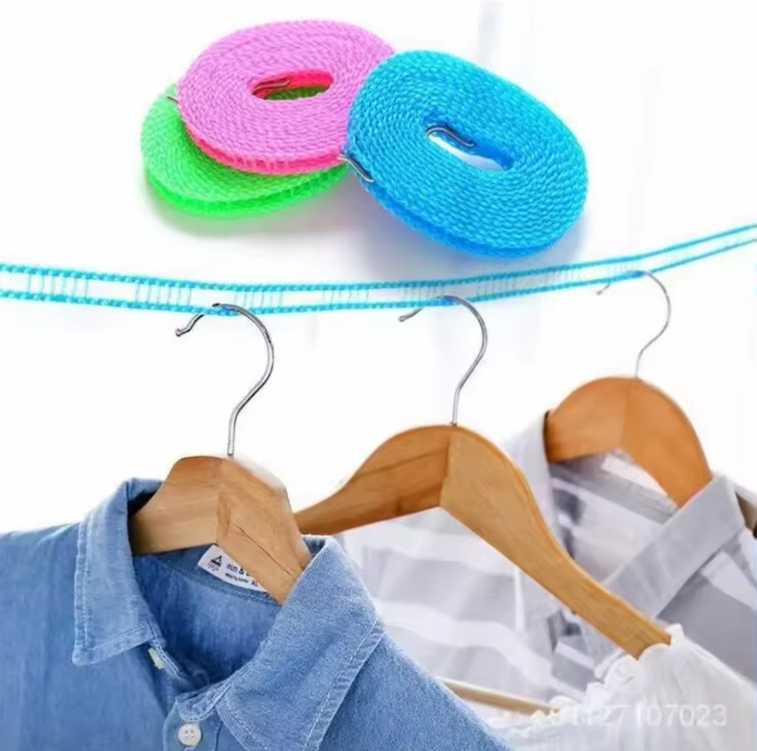 Picture of 5M Clothes Drying Rope Wind Proof Fence-like Design Clothes Hanger Rope Nylon Clothesline Fence-Type Quilt Rope For Outdoor