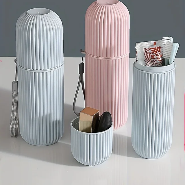 Picture of Travel Portable Toothbrush Cup Bathroom Toothpaste Holder Storage Case Box Organizer Travel Toiletries Storage Cup New Creative