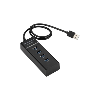 Picture of High Speed USB 3.1 4 Port USB 3.0 Hub for PC Laptop Tablet - Black