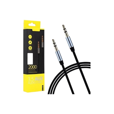 Picture of Remax RL-L200 3.5mm Aux Audio 2000mm Cable Black