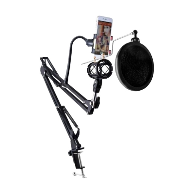 Picture of Remax CK100 Mobile Recording Studio Microphone Stands with Microphone Mount  Mobile Mount  Pop Filter