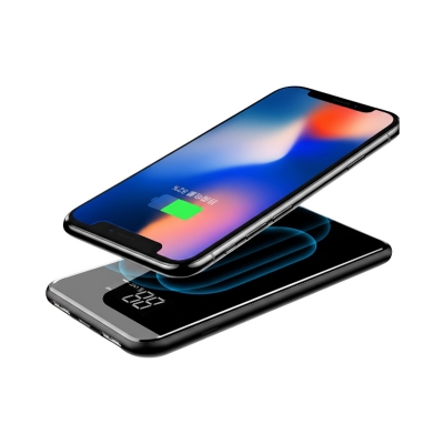 Picture of Baseus 8000mAh QI Wireless Power Bank Dual USB Fast Charging Power Bank For Samsung Galaxy Note 20 Note 20 Ultra S10 S10+ S9 S9Plus S8 S8+ S7 Edge S6 For iPhone X Xs Max Xr iPhone 8 8+