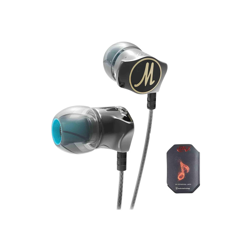 Picture of QKZ DM7 Metal Zinc Alloy Hifi Super Bass Earphones with Mic and A Pouch Box - Black