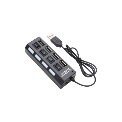 Picture of 4 Port USB HUB with Switch and Indicator Light For Computer and Laptop Table - Usb Hub