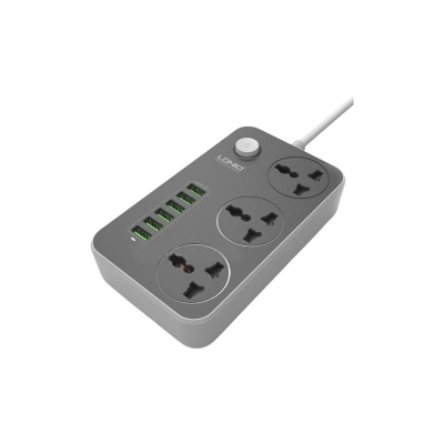 Picture of LDNIO SC-3604 Smart Power Strip 17W 5V, 3.4A / 6 USB Charger and 3 Universal Power Socket