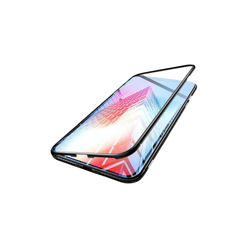Picture of Magnetic Adsorption Metal Case For Samsung Galaxy Note10 Plus / Note10 Pro Clear Tempered Glass Back Cover Magnet Bumper - মোবাইল ফোন - Phone