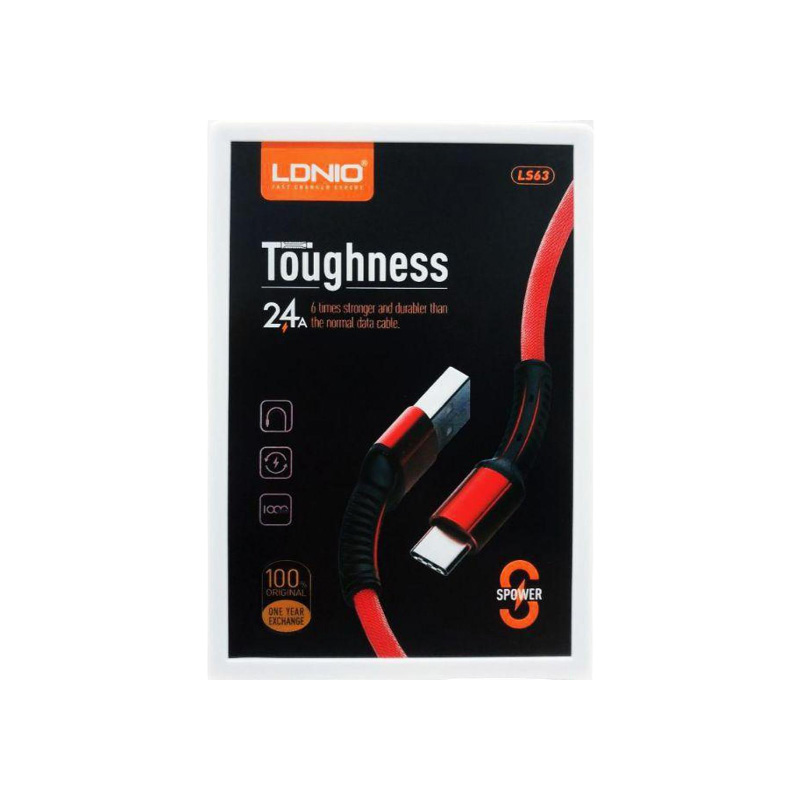 Picture of LDNIO LS63 1M Fast Charge 2.4A Toughness Type-C Data Cable For Smart Phone and Smart Devices