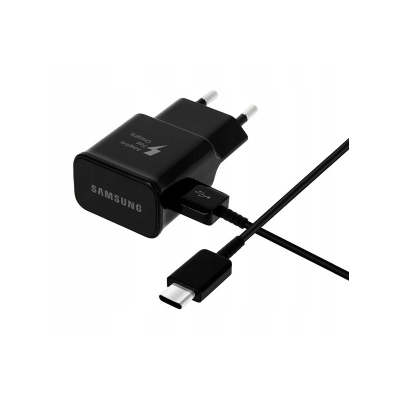 Picture of Fast Charger For Samsung Galaxy A51/A71/ A31/M31/ M30s A20 A20s A30 A30s A50 A50s A60 A70 M40 C9 Pro M40 Samsung Fast Charger with Type-C USB Cable Quick Charge Power Adapter Black
