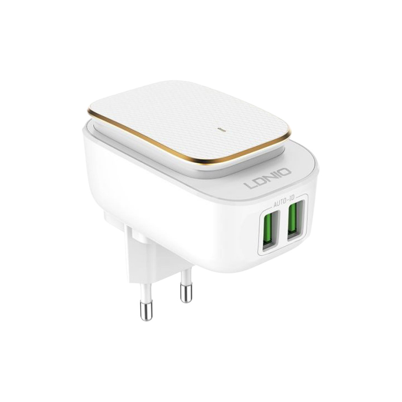 Picture of For iPhone LDNIO A2205 2.4A Fast Charger with Lightning USB Cable US EU Plug Travel Mobile Phone Tablet Charger