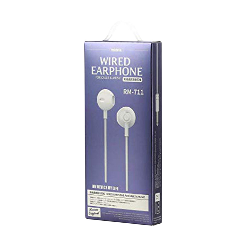 Picture of Remax RM-711 Wired Earphone Stereo In-Ear Headset With HD Mic Bass Sound 3.5mm Jack Earphone Earbuds For iPhone Samsung Huawei Oppo Vivo Realme
