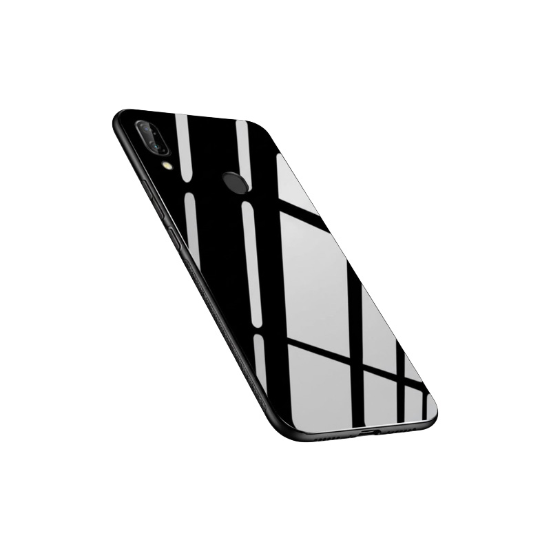 Picture of For Asus Zenfone Max Pro M1 Glass Case, Ultra Thin Stronger Tempered Glass Back Cover TPU Silicone Frame Slim Bumper Cover - Phone Back Cover (Back Case Cover For Smartphone)